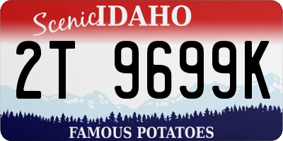 ID license plate 2T9699K