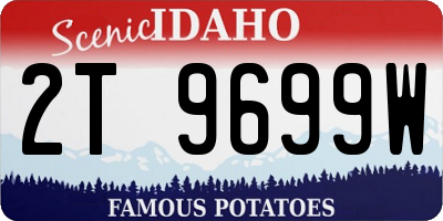 ID license plate 2T9699W