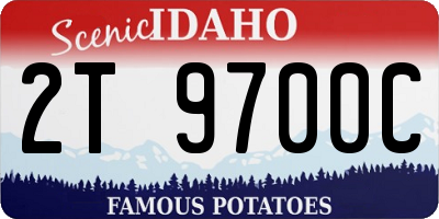 ID license plate 2T9700C