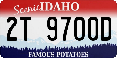 ID license plate 2T9700D