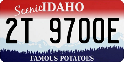 ID license plate 2T9700E