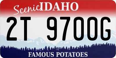 ID license plate 2T9700G