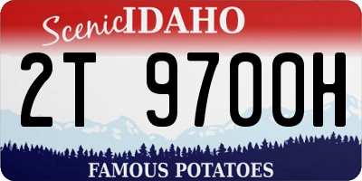 ID license plate 2T9700H