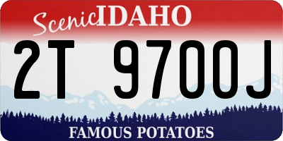 ID license plate 2T9700J
