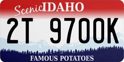 ID license plate 2T9700K