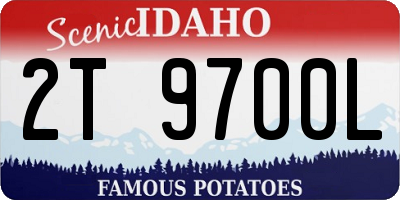 ID license plate 2T9700L