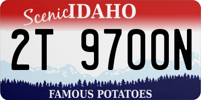 ID license plate 2T9700N