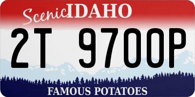 ID license plate 2T9700P