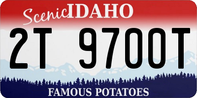 ID license plate 2T9700T