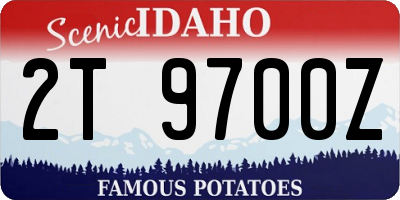 ID license plate 2T9700Z
