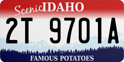 ID license plate 2T9701A