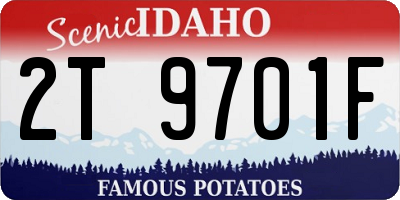 ID license plate 2T9701F