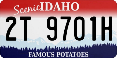 ID license plate 2T9701H