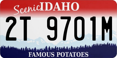 ID license plate 2T9701M