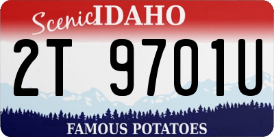 ID license plate 2T9701U