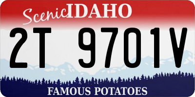 ID license plate 2T9701V
