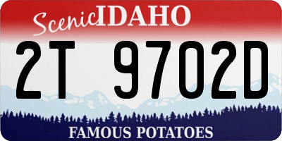 ID license plate 2T9702D