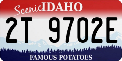 ID license plate 2T9702E