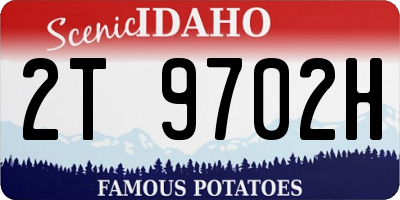 ID license plate 2T9702H