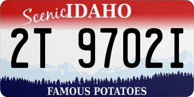 ID license plate 2T9702I