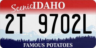 ID license plate 2T9702L