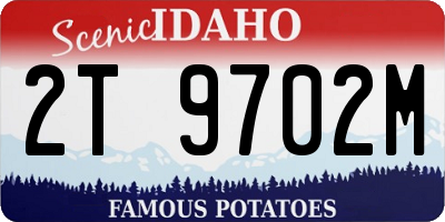 ID license plate 2T9702M