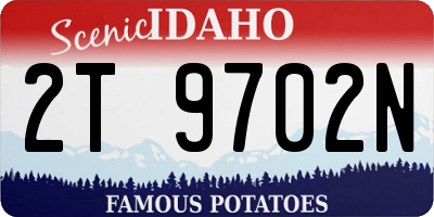 ID license plate 2T9702N