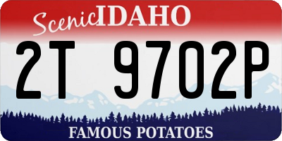 ID license plate 2T9702P