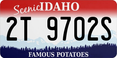 ID license plate 2T9702S