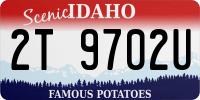 ID license plate 2T9702U