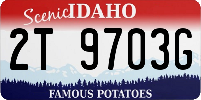 ID license plate 2T9703G