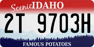 ID license plate 2T9703H