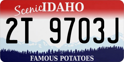 ID license plate 2T9703J