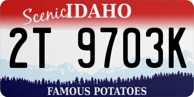 ID license plate 2T9703K