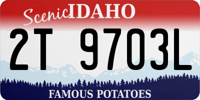 ID license plate 2T9703L