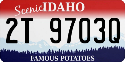 ID license plate 2T9703Q