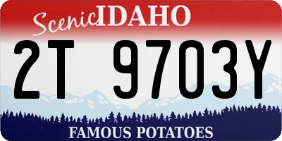 ID license plate 2T9703Y