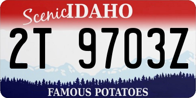 ID license plate 2T9703Z