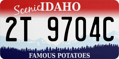 ID license plate 2T9704C
