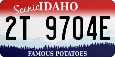 ID license plate 2T9704E