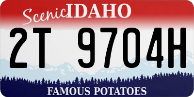 ID license plate 2T9704H