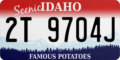 ID license plate 2T9704J