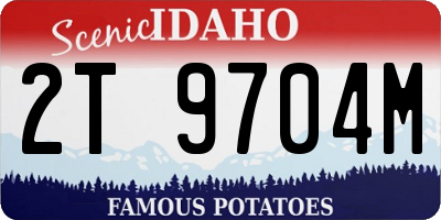 ID license plate 2T9704M