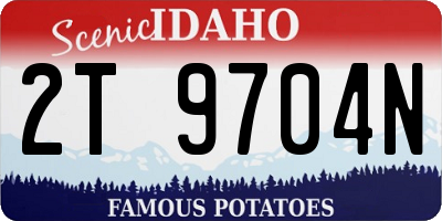 ID license plate 2T9704N