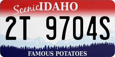 ID license plate 2T9704S