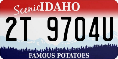 ID license plate 2T9704U