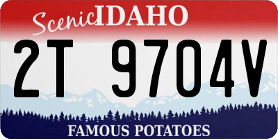 ID license plate 2T9704V