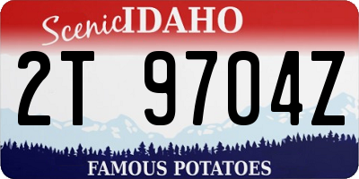 ID license plate 2T9704Z