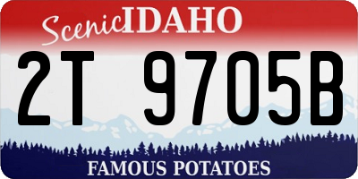 ID license plate 2T9705B