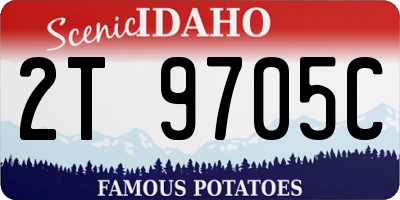 ID license plate 2T9705C